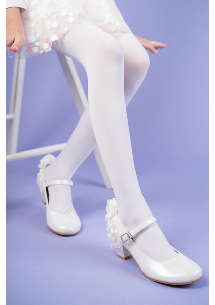 Topuklu Beyaz Rugan Kız Çocuk Ayakkabı fiyatları