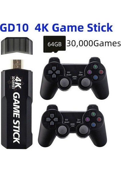 Kablosuz Denetleyici GD10 Game Stick 30000 Oyunlar 64GB 2.4g (Yurt Dışından)