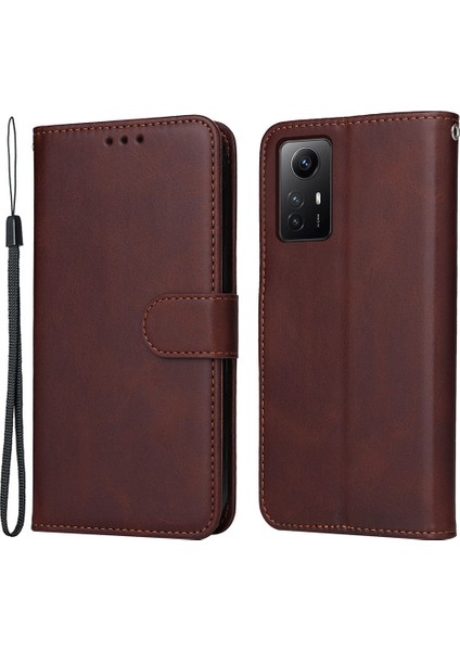 Xiaomi Redmi Note 12S 4g Anti-Çizelge Pu Deri Deri Cüzdan Kapağı Buzağı Doku Standı Kılıflı Kılıf (Yurt Dışından)