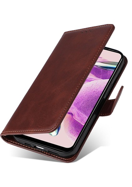 Xiaomi Redmi Note 12S 4g Anti-Çizelge Pu Deri Deri Cüzdan Kapağı Buzağı Doku Standı Kılıflı Kılıf (Yurt Dışından)