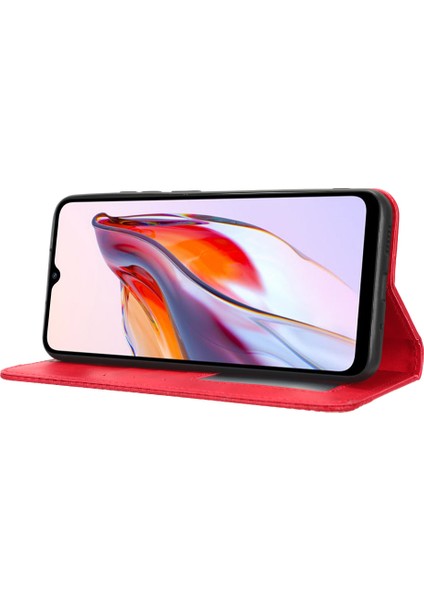 LR Joyful Xiaomi Redmi 12C 4g / Redmi 11A 4g Önleme Karşıtı Retro Doku Telefon Kılıfı Deri Stand Cüzdan Telefon Koruyucusu (Yurt Dışından)