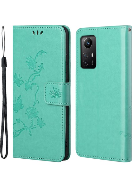 Xiaomi Redmi Note 12S 4g Deri Telefon Kılıfı Kelebek Flip Stand Cüzdan Kapağı (Yurt Dışından)