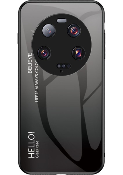 Xiaomi 13 Ultra Gradyan Temsilli Cam Telefon Kılıfı Pc+Tpu Çizgiye Karşı Kapak (Yurt Dışından)