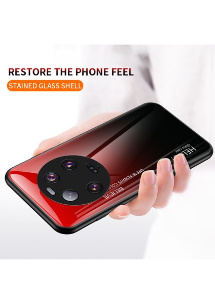 Xiaomi 13 Ultra Gradyan Temsilli Cam Telefon Kılıfı Pc+Tpu Çizgiye Karşı Kapak (Yurt Dışından) modelleri