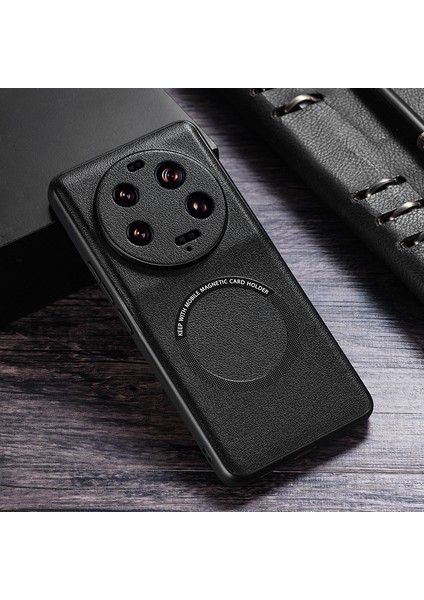 Xiaomi 13 Ultra Manyetik Kasa Magsafe Pu Deri Kaplamalı Pc+Tpu Telefon Kapağı ile Uyumlu (Yurt Dışından) fiyatları