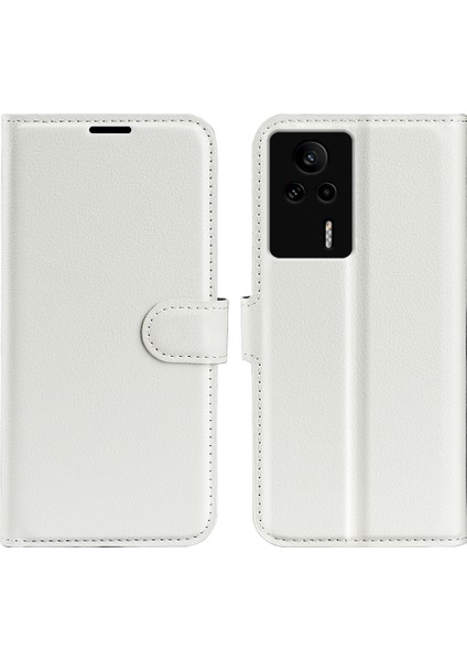 Xiaomi Redmi K60E 5g Pu Deri Telefon Kapağı, Litchi Doku Cüzdanı Standlı Stand Anti-Shock Anti-Phone Kapağı (Yurt Dışından)