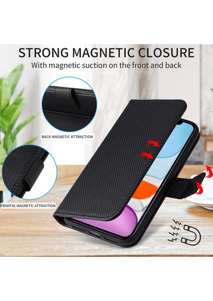 Funda Billetera Para Redmi 12C/11A - Cuero Con Ranuras Para Tarjetas (rojo)