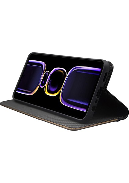 Xiaomi Redmi K60 5g / Redmi K60 Pro 5g Kart Yuvaları Renkli Bir Ekleme Deri Manyetik Telefon Kılıfı Bilek Kayışı (Yurt Dışından) modelleri