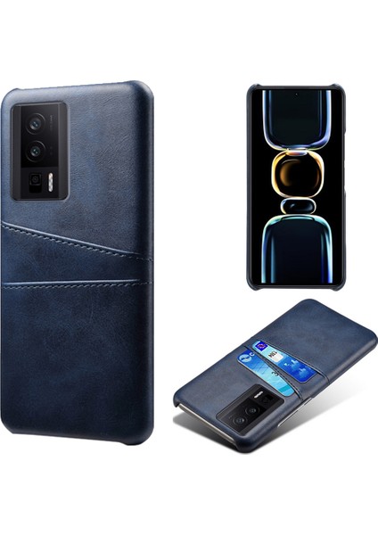 Xiaomi Redmi K60 5g / K60 Pro 5g Pu Deri + Sert Pc Telefon Kılıfı Çift Kart Tutucu Ultra Ince Koruyucu Kabuk Kapağı (Yurt Dışından)