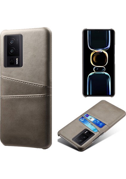 Xiaomi Redmi K60 5g / K60 Pro 5g Pu Deri + Sert Pc Telefon Kılıfı Çift Kart Tutucu Ultra Ince Koruyucu Kabuk Kapağı (Yurt Dışından)