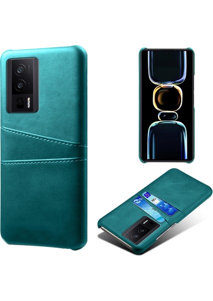 Xiaomi Redmi K60 5g / K60 Pro 5g Pu Deri + Sert Pc Telefon Kılıfı Çift Kart Tutucu Ultra Ince Koruyucu Kabuk Kapağı (Yurt Dışından)