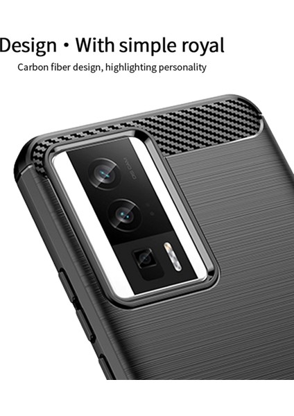 Xiaomi Redmi K60 5g / K60 Pro 5g Karbon Fiber Telefon Kılıfı Çizelge Anti-Çizeltilmiş Fırçalı Tpu Arka Kapak (Yurt Dışından) modelleri