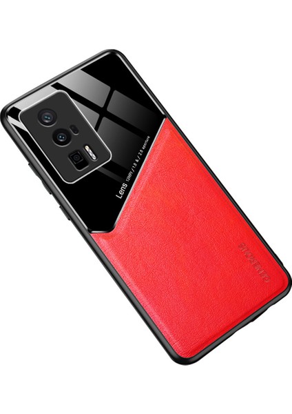 Xiaomi Redmi K60 5g / K60 Pro 5g Deri Kaplamalı Tpu + Pc Kapağı Manyetik Araç Tutucu Telefon Kılıfı (Yurt Dışından)