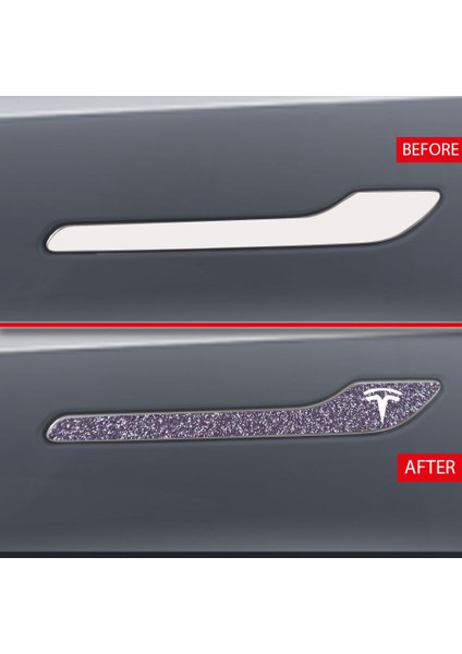 Tesla Model 3 - Model Y Için Özel Kesim Tesla Logolu Kapı Kolu Sticker Seti (4'lü Set) fiyatları