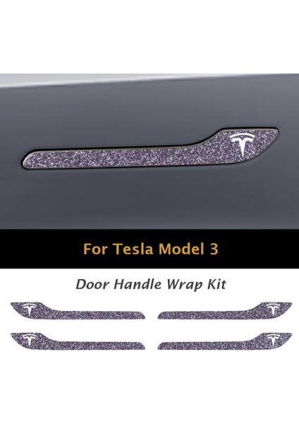 Tesla Model 3 - Model Y Için Özel Kesim Tesla Logolu Kapı Kolu Sticker Seti (4'lü Set) fırsatları