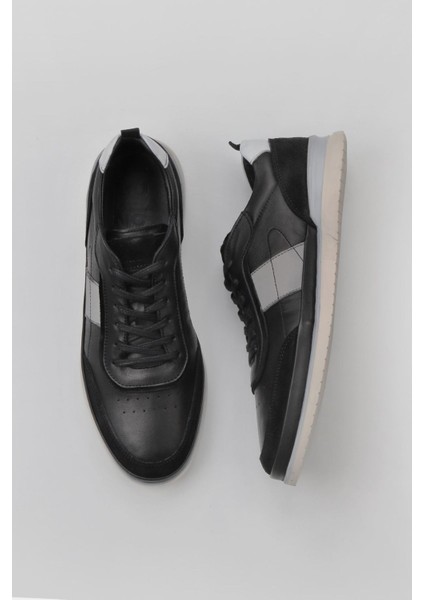 Siyah Süet-Messi Deri Erkek Spor Ayakkabı 07M1687R176