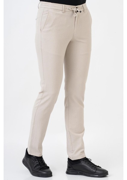 White Stone Puebla P2317 Kros Jogger Likralı Regular Pantolon Bej