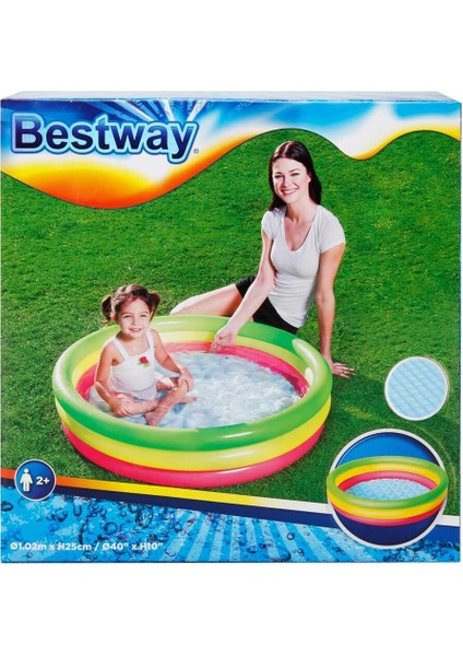 Bestway 3 Bölmeli Çocuk Havuzu 102X25 cm 51104