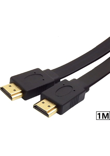 4997 Yassı Flat Slim HDMI Kablo Uyumlu 4K Full Hd 4K 60hz 2.0 Uyumlu 1m