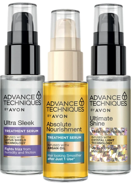 Advance Techniques Argan Yağı Içeren Parlaklık Veren ve Kabaran Saçlar Için Saç Serumu Paketi