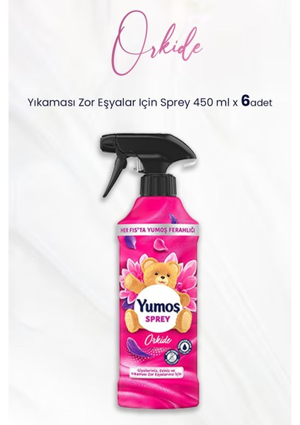 Sprey Yıkaması Zor Eşyalar Için Orkide 450 ml x 6 Adet