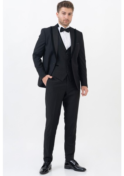 Guadalajara D114 Slim Fit Damatlık Takım Elbise Siyah fırsatları