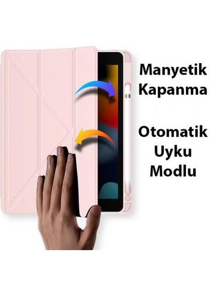 Kalem Yerli Standlı Uyku Modlu Sert Şeffaf Arka Kapak iPad 10.9 2022 Kılıf Kapaklı Tablet Kılıfı fiyatları
