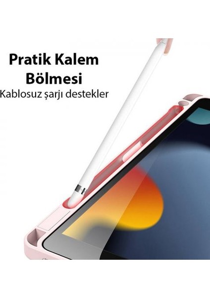 Kalem Yerli Standlı Uyku Modlu Sert Şeffaf Arka Kapak iPad 10.9 2022 Kılıf Kapaklı Tablet Kılıfı modelleri