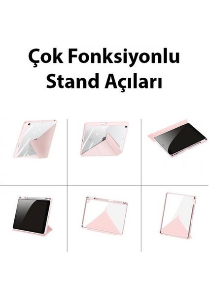 Kalem Yerli Standlı Uyku Modlu Sert Şeffaf Arka Kapak iPad 10.9 2022 Kılıf Kapaklı Tablet Kılıfı fırsatları