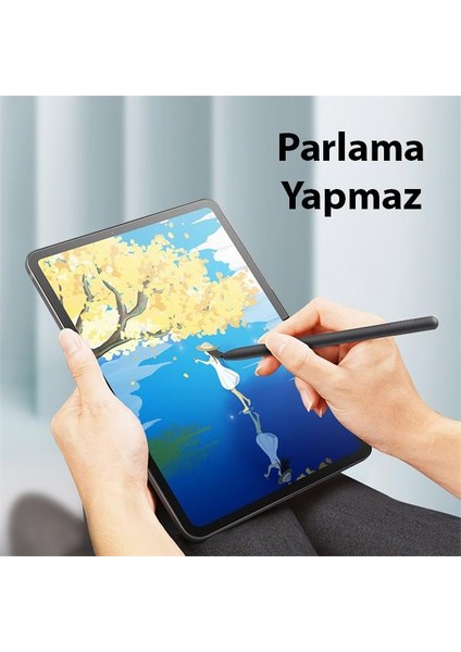 Polham Samsung Galaxy Tab S8 Ultra Paperfeel Pet 0.15MM Full Kaplama Darbe Emici Ekran Koruyucu