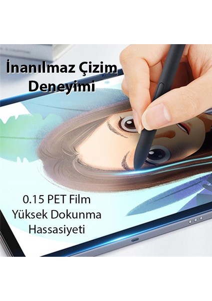 Polham Samsung Galaxy Tab S8 Ultra Paperfeel Pet 0.15MM Full Kaplama Darbe Emici Ekran Koruyucu