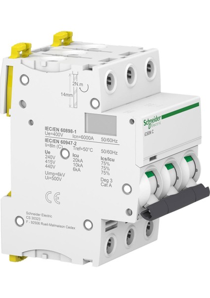 SCHNEİDER ELECTRİC Acti9 İc60N A9F74306 6A Sigorta (3P, 6Ka, C Eğrisi) fiyatları