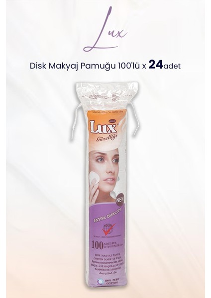 Disk Makyaj Pamuğu 100'LÜ x 24 Adet
