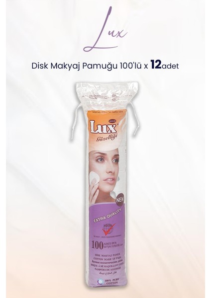 Disk Makyaj Pamuğu 100'LÜ x 12 Adet