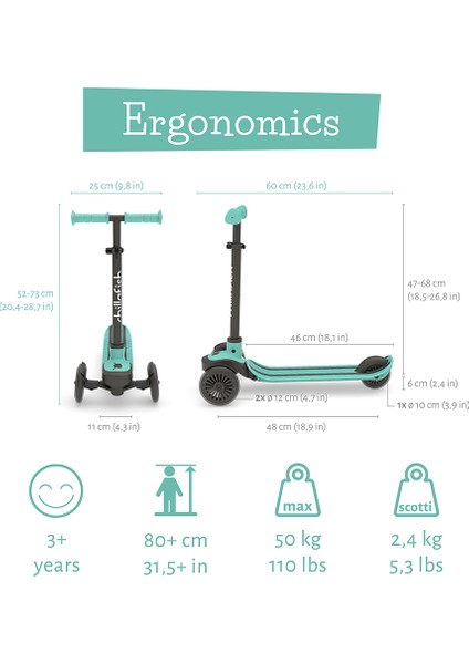 Scotti - 3 Tekerlekli Scooter - Mint