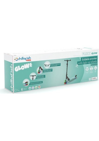 Flexxi Glow - Işıklı Katlanabilir 2 Tekerlekli Scooter - Mint