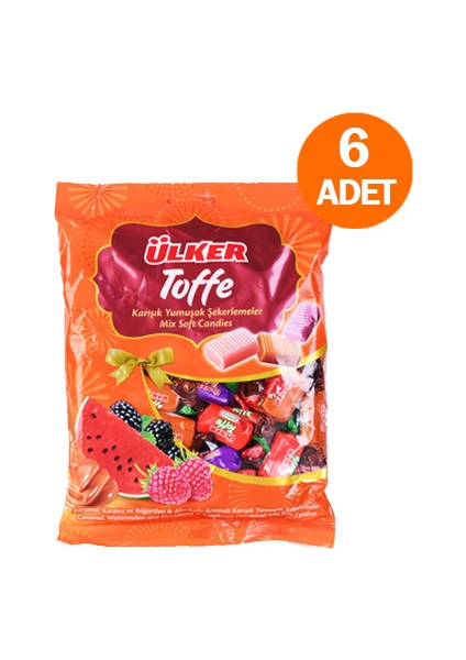 Toffe Karışık Yumuşak Şeker 350 gr x 6 Adet