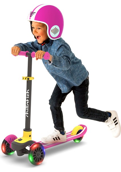 Scotti Glow - 3 Tekerlekli Işıklı Scooter - Pembe