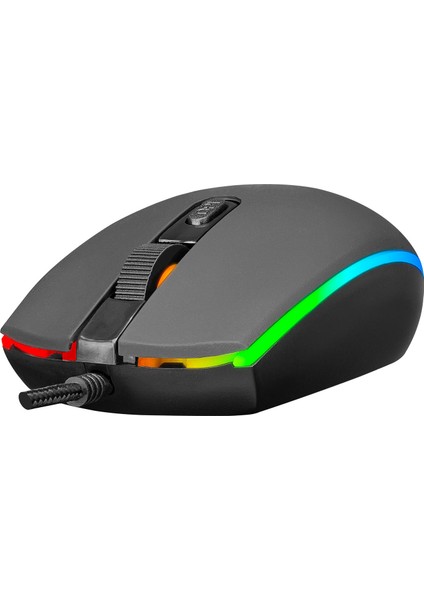 SM-GX66 USB Siyah Rgb Işık Efektli Gaming Oyuncu Mouse