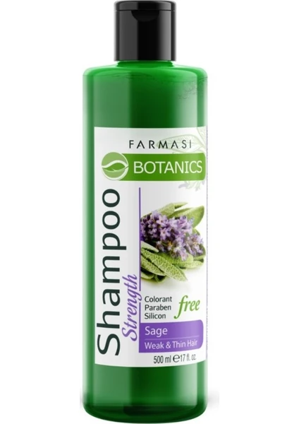 Botanic Shampoo Strength Sage 500 ml