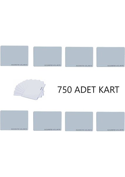 x 750 Adet Manyetik Kart - Göstergeç Proximity Kart