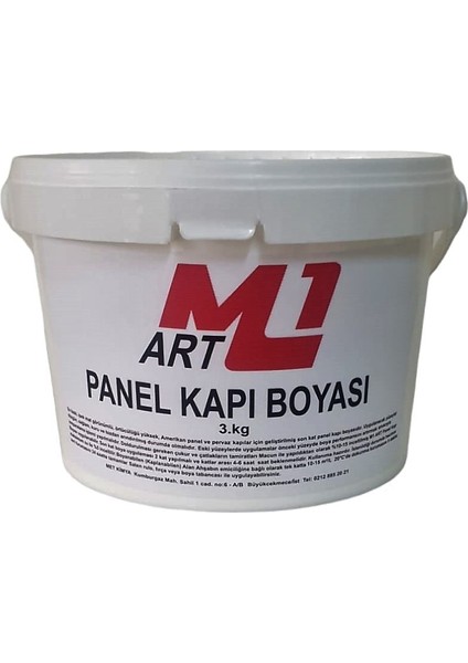 M1 Art Beyaz Su Bazlı Panel Kapı Boyası 3 kg