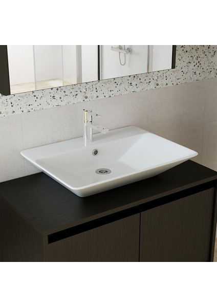 Lavabolu Ahşap Siyah Suntalam 85 cm Banyo Dolabı + Aynalı Banyo Üst Dolabı + Boy Dolabı modelleri