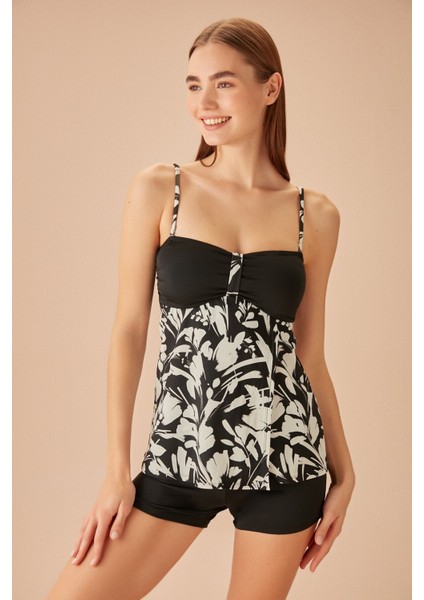 Desenli Tankini Takımı