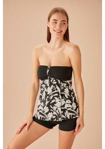 Desenli Tankini Takımı