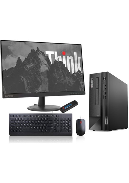 Thinkcentre Neo 50S Intel Core I5 12400 8gb 512GB SSD Windows 11 Pro 21,5" Monitör Masaüstü Bilgisayar 11T000ESTXMW01 + Zetta Flash Bellek