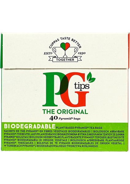 Pg Tips The Original 40 Pyramid Bags - 40 Adet Kupa Poşet İngiliz Çayı