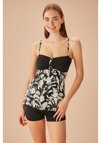 Desenli Tankini Takımı