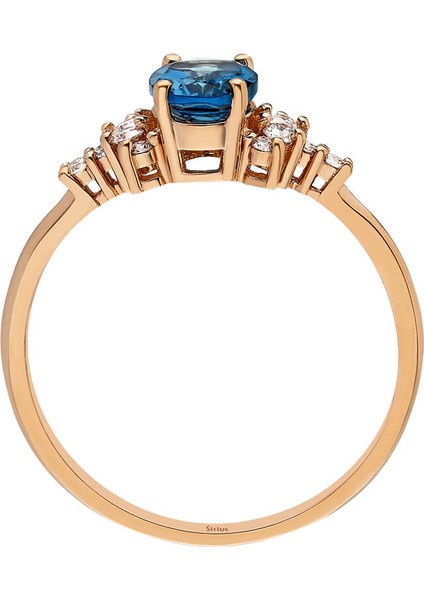Pırlanta ve London Blue Topaz Taşlı Ilayda Yüzük 0447R0026 modelleri