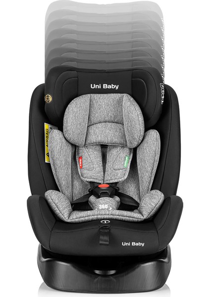 Uni Baby Goldenfix 0-36 kg 360 ° Dönebilen  Top Tether'lı Isofix'li Oto Koltuğu